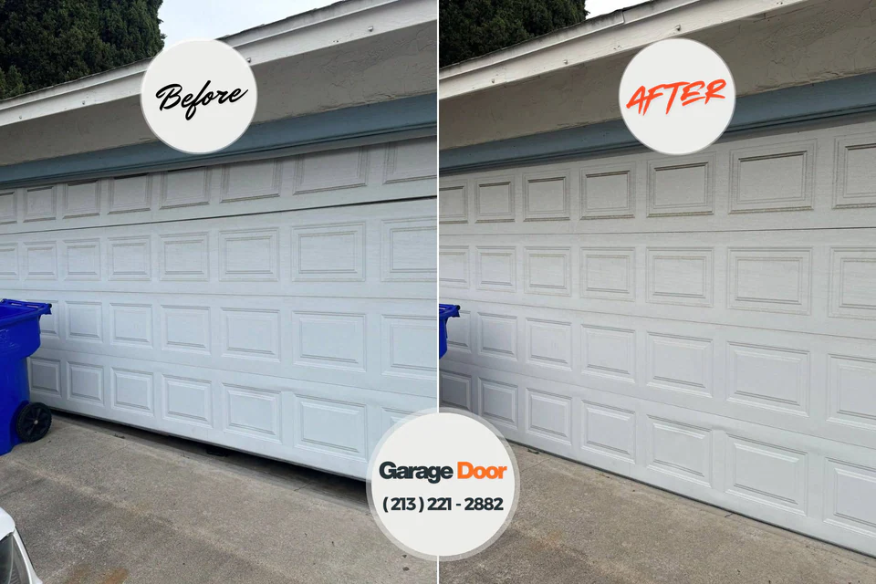 Before and after: garage door repair Seville, OH